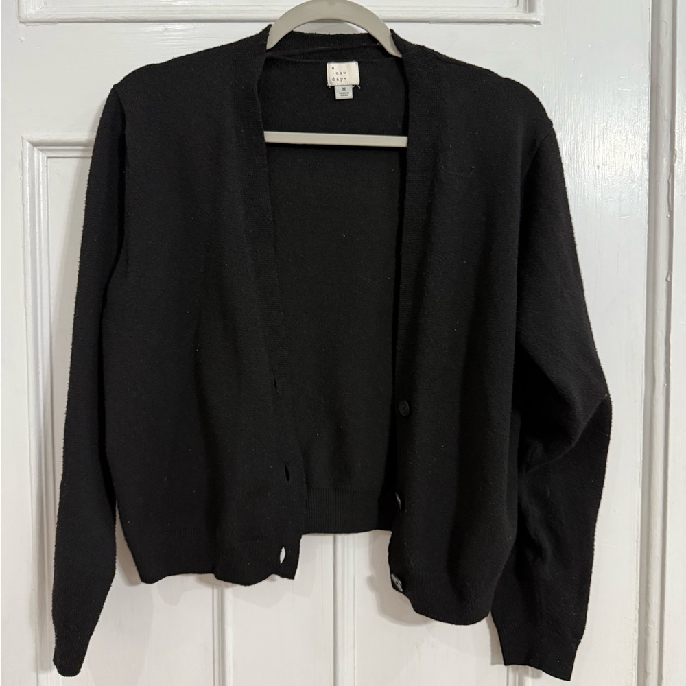 Black Cardigan Sweater